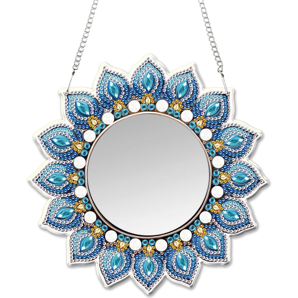 Special Shape Mirror DIY Diamond Painting Kit Diamond Art Makeup Mirror Gift for Christmas Birthdays for Adults Beginners