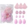 12-Piece Beauty Sponge Set: Dual-Use Air Cushion Makeup Puff, Suitable for Dry and Wet Application, Non-Absorbent Material.
