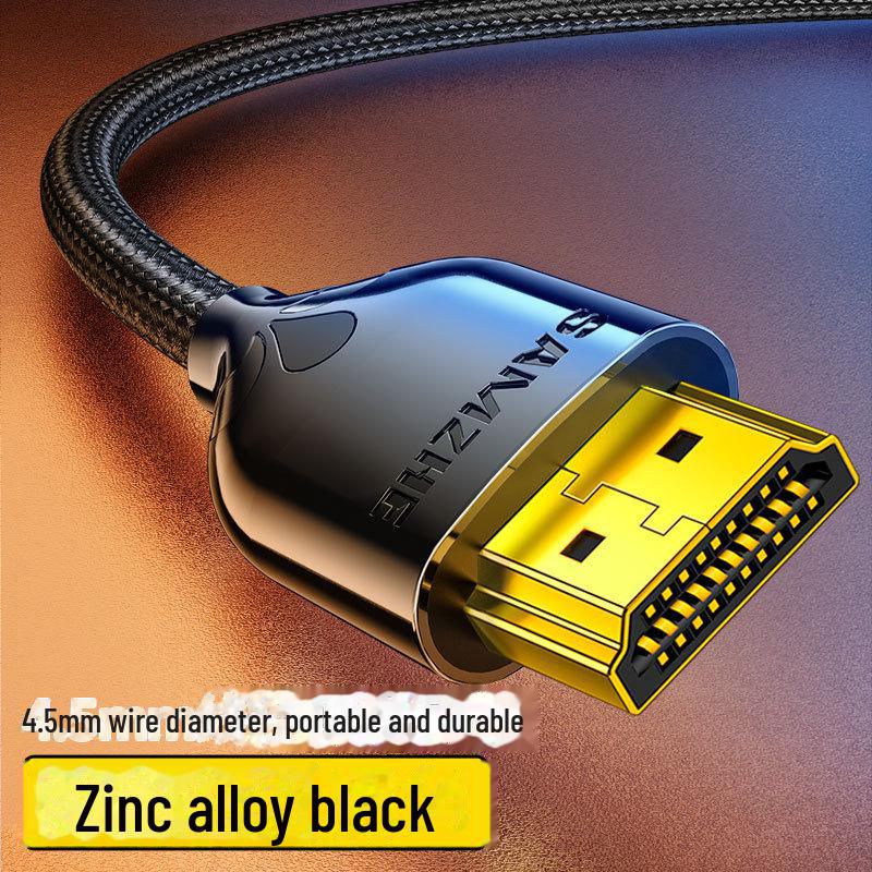 Аудио-/видеокабель высокой четкости Shanze 8K HDMI 2.1, четкость кинематографического уровня, сверхчеткая частота 60 Гц, молниеносная передача данных, 144 Гц.