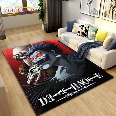 Большой ковер в стиле аниме Death Note, коврик для гостиной, дивана, детской комнаты, кухонный коврик для ванной комнаты, мягкий нескользящий напольный коврик