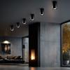Spot led - mce422 - luminaire noir rond - gu10 - 40w - intérieur - ip20