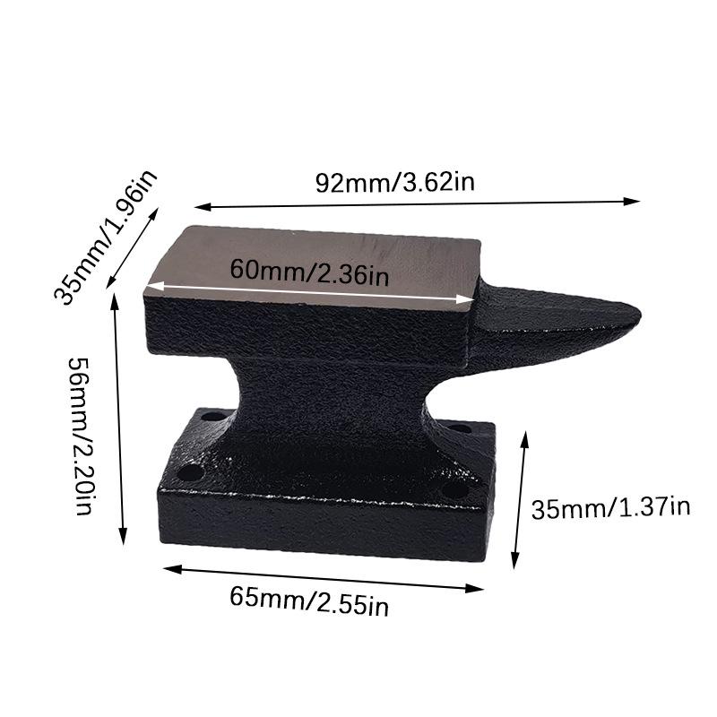 Синяя самодельная железная наковальня для изготовления ювелирных изделий и ювелирного дела