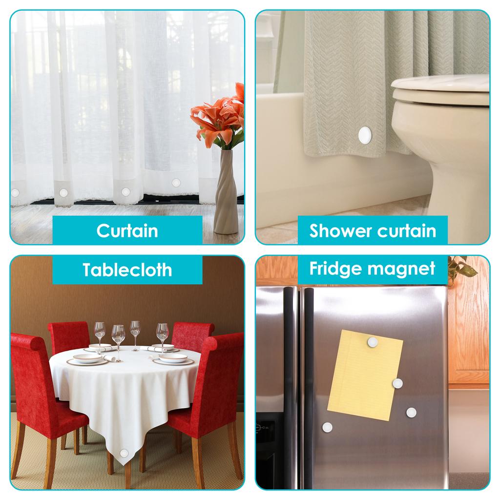 12 пар магнитных утяжелителей для шторки для душа, водонепроницаемые, многоразовые, магнитные магниты для штор, сверхпрочные магнитные утяжелители для штор