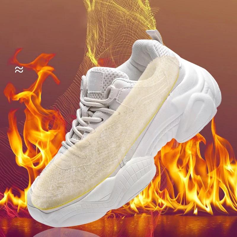 2 шт. мужские и женские зимние латексные теплые стельки мягкие искусственные плюшевые утолщенные кашемировые вставки для обуви термообувь