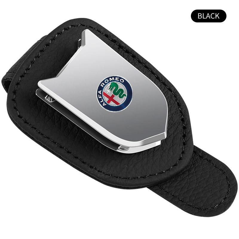 XGNST1 Car Glasses Clip Sun Visor Sunglasses Holder Storage Clip For Alfa Romeo giulia stelvio giulietta 159 147 156 166 Accessories