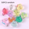 10/50PCS Resin Miniature Cute 3D Matte Luminous Cartoon Small Bottle Handmade DIY Decorative Material