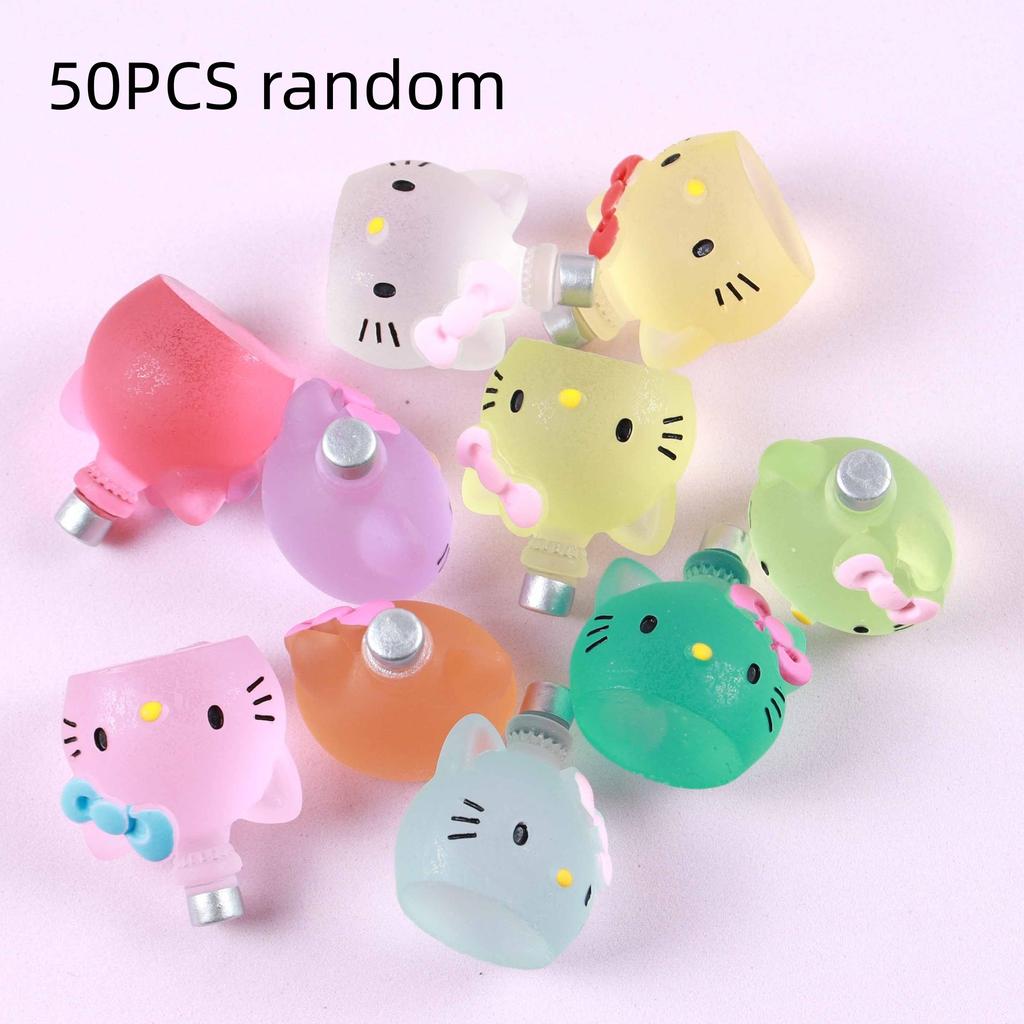 10/50PCS Resin Miniature Cute 3D Matte Luminous Cartoon Small Bottle Handmade DIY Decorative Material