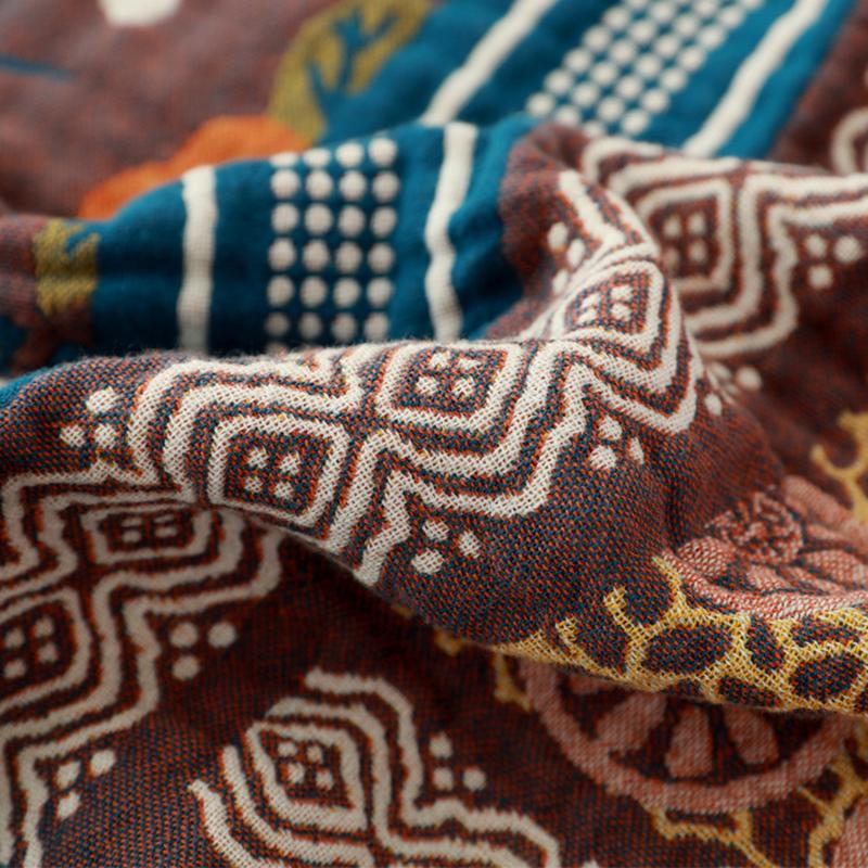 Плед в стиле бохо, хлопковая марля, этническое летнее одеяло, мягкое покрывало, двуспальное одеяло размера «queen-size» на кровать, чехол для полотенца для дивана