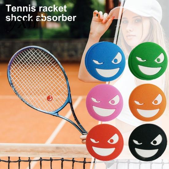 Silicone Racket Dampeners Tennis Vibration Shock Durable Absorbers Reusable Smile Face Racquet String Dampener