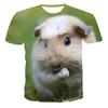 Summer Round Neck 3D Printed Cute Animal Funny Hamster Pattern Top Fashionable Casual Short Sleeved Children's Boy and Girl's Kids Unisex T-shirts