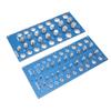 Nut and Bolt Thread Checker, 38-Hole Blue Imperial Metric Aluminum Thread Identification Gauge, High-Precision Nut and Bolt Thread Checker for Repair