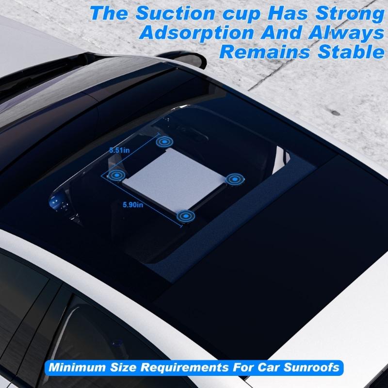 Strong Suction Cup Stand Secure Mount for Mini Satellite Installation on Vehicle Glass Front Window Rear Window Sunroof