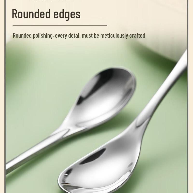 Креативный набор кофейных и десертных ложек из нержавеющей стали с длинной ручкой