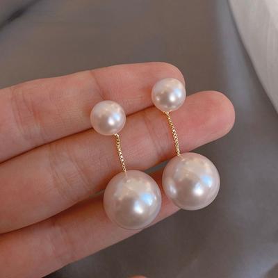 Модные серьги-подвески из искусственного жемчуга для женщин, простые ювелирные изделия, вечерние украшения для девочек, темпераментные ювелирные аксессуары