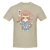 Piece Wandering Cat Funny Graphic  Cotton TShirt Samurai Cat Tops Tees For Unisex