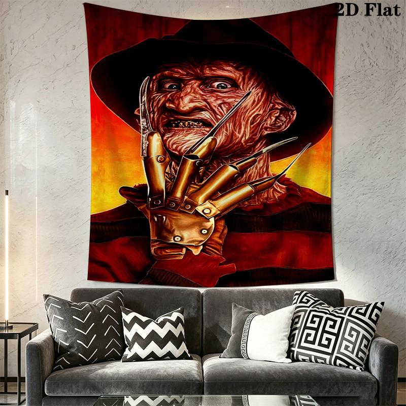Freddy Krueger Pattern Home Decor Tapestry, Wall Hanging, Decorative RV Wall Cloth.SGT0917385