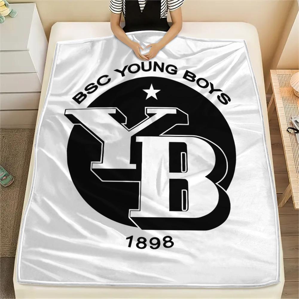 1 шт. Фланелевое одеяло BSC Young Print, Высококачественное, Для всех сезонов, Декор для дома, Тепло и Уют, Идеально для Рождественских подарков