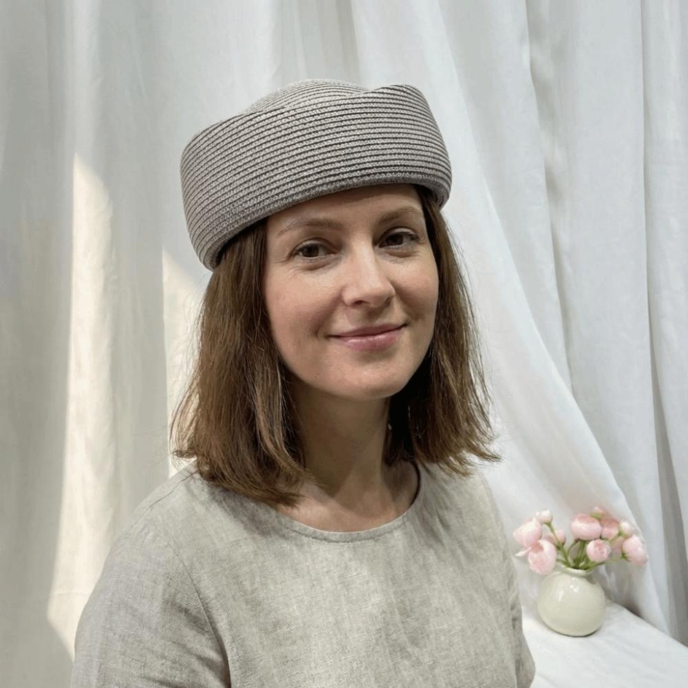 Teardrop Flight Attendant Hat Classic Vintage Sun Hat Women Straw Beret Hat  Wedding Party