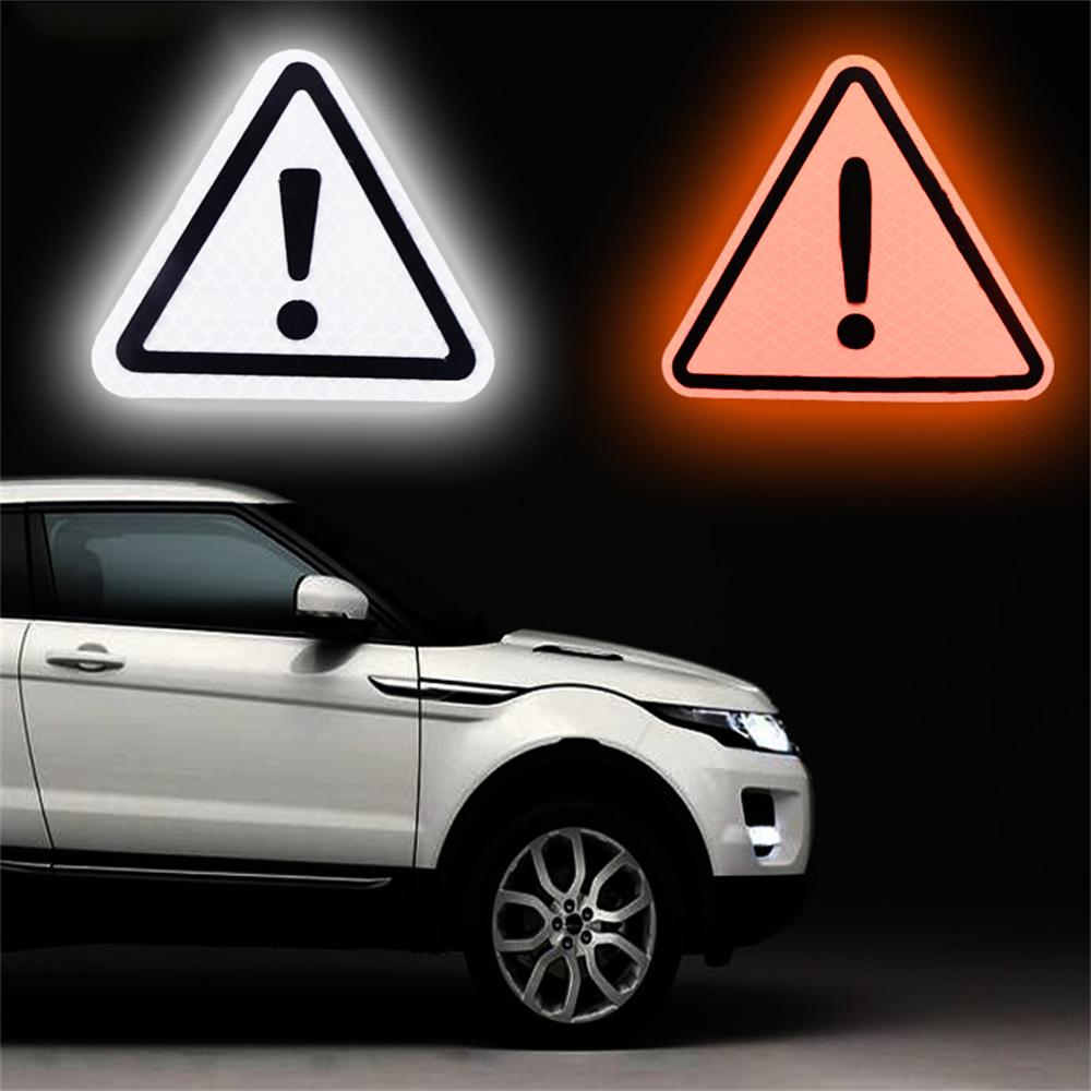 2/3/4 шт. Наклейка безопасности на кузов Прочная Универсальная Треугольная Светоотражающая Пленка Автотовары Светоотражающая Наклейка Высокая Прочность