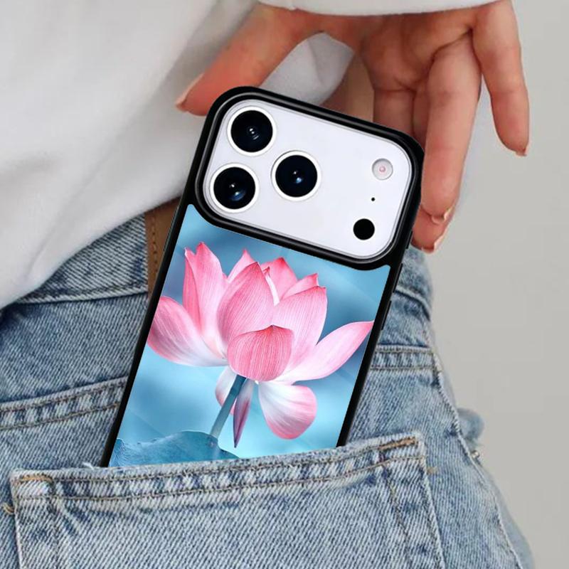 Чехол для телефона с цветком лотоса для iPhone 17ProMax 12 13 14 15 16e 17 Pro Max Plus Air Cover