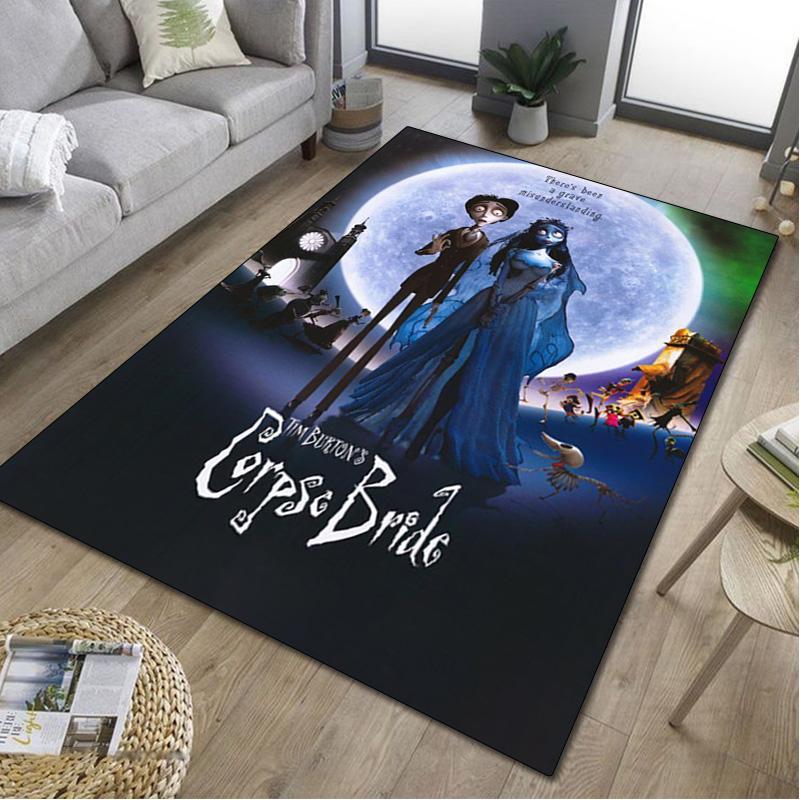 1Pc Corpse Bride Print Rug - Computer Chair Area Rug home decoration Carpet For Living Room Bedroom Flooring Mat