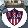 USA national football logo Round Rug, Non Slip Washable Circular Carpet For Living Room Bedroom Playroom, Sports Fan Decor, Holiday Birthday Gift