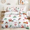Bed Three-Piece Christmas Elk Quilt Cover 3D Digital Printing Kit