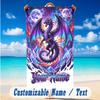 Dragon Phoenix Theme Beach Towel Personalized Custom Name & Text Soft Quick Dry Beach Towel for Swimming Travel