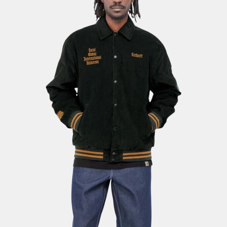Carhartt WIP Куртки Мужские Черный Лацкан Умеренный Другое I030819-0ZH-XX