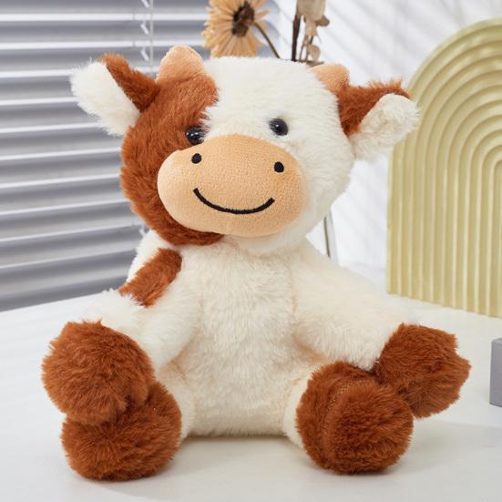 Cow Plush Stuffed Animal Toy 9 Inch Cow Plush Keychain Fluffy Cow Portable Stuffed Toy Perfect Birthday Gift