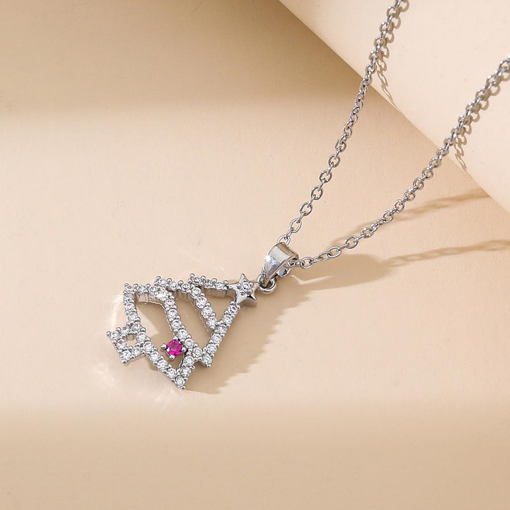 European Hot Sale Christmas Series Pendant Necklaces Light Luxury Gift TungstenCross Chain Necklaces