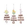 3Pcs Easter Wood Hanging Ornament Painted Bird House Shape Pendant Home Banquet Decor Kids Party Crafts Supplies