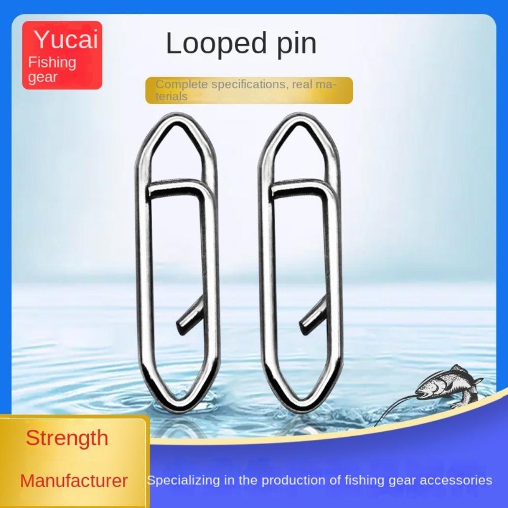 100 шт. рыболовная снасть из нержавеющей стали с подвесной защелкой, овальные разъемные кольца для ловли карпа