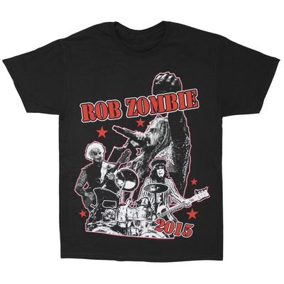 Мужская футболка Rob Zombie Live 2015 черная