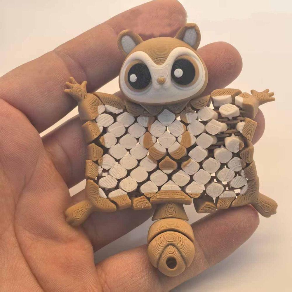 Cute Flying Squirrel Pendant Creative 3D Printed Simulation Toy  Model Display