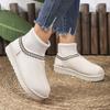 2025 Autumn/Winter New Style Women's Platform Elevating Snow Boots - Fleece-Lined Warm Short-Cut Casual Cotton Snow Boots