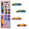 6 Sheets/Pack Personalized Diy Racing Accessories Puzzle Sticker Children'S Creative Puzzle Puzzle Sticker
