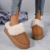 Luxury Faux Fur Indoor Slippers Women 2025 Winter Warm Short Plush Suede Mules Slippers Soft Thick Bottom Furry Bedroom Slides