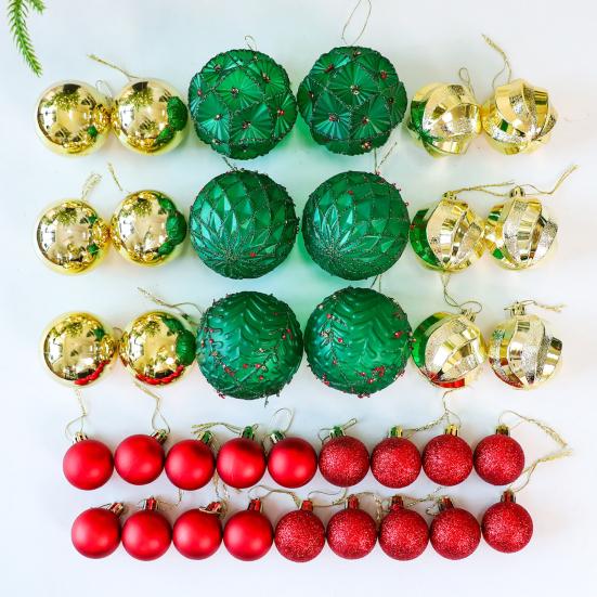 36 шт. Рождественские шары украшения Небьющиеся пластиковые шары Украшение для рождественской елки с подвесной петлей для декора рождественской елки, свадьбы, праздничной вечеринки