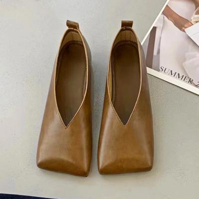 Весна Осень Комфорт Лоферы Туфли Квадратный носок Низкий каблук Прогулочная повседневная обувь Неглубокая обувь Модные ретро туфли Мэри Джейн