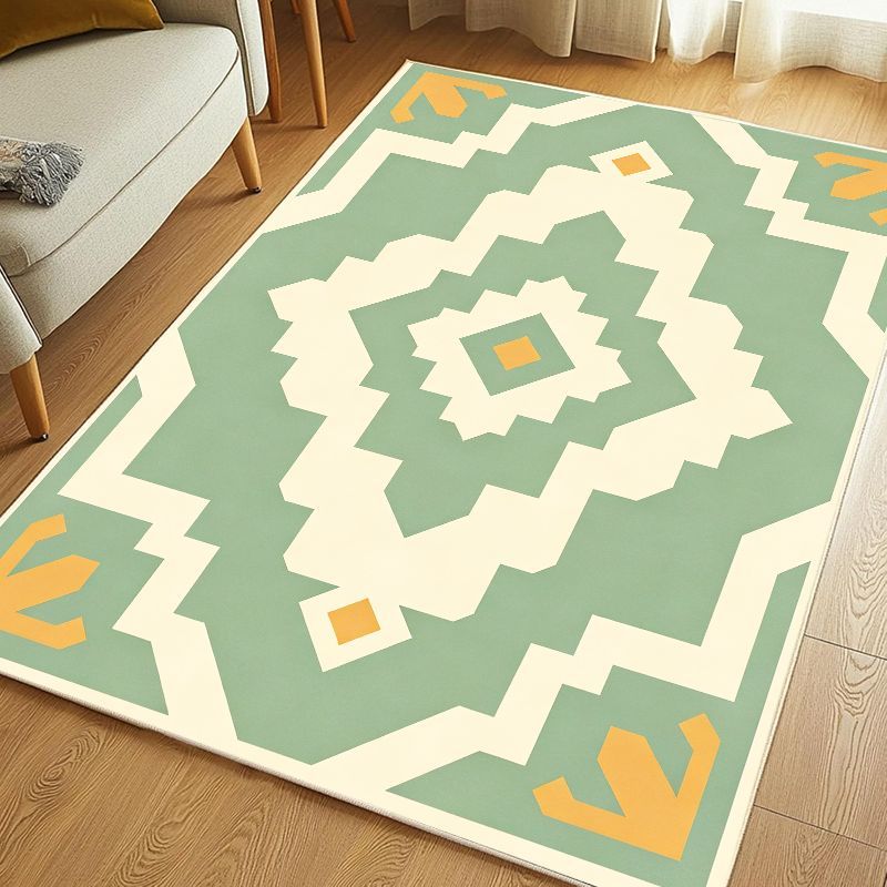 American Geometric Persian Area Rug Non Slip Waterproof Floor Carpet for Living Room Bedroom Study Simple Home Decor