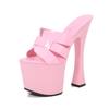 Fashion Hesitant Nightclub Super High Heels Slippers Women's Work Shoes Catwalk Pole Dance Shoes