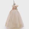 European and American Kids' One-Shoulder Princess Evening Dress for Flower Girls & Piano Performances