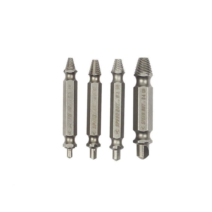 Set of 4 "Speed" Screw Extractors 20cm Silver