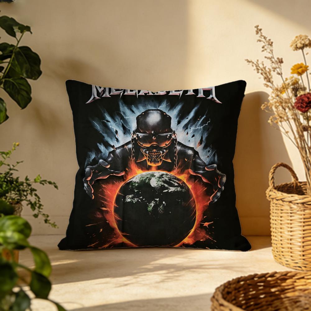 Hot MMegadethses Cushion Cover Versatile DoubleSided Pillow Case Fit for Sofa Bed Car Daily Decor