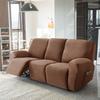 1 2 3 Seater Velvet Recliner Sofa Cover Elastic Split All -Inclusive Sofa Slipcovers Lounge Armchair Covers With Side Pocket