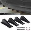 4Pcs/Set Car Rear Bumper Strip Lip Universal Spoiler Diffuser Splitter Scratch Protector Carbon Fiber Anti-collision Protection