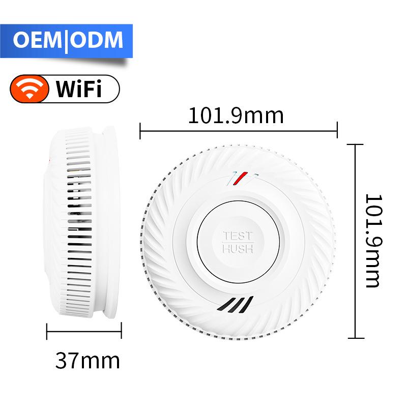 Commercial 10-Year WiFi Smoke Detector, EN14604 Certified Photoelectric Alarm