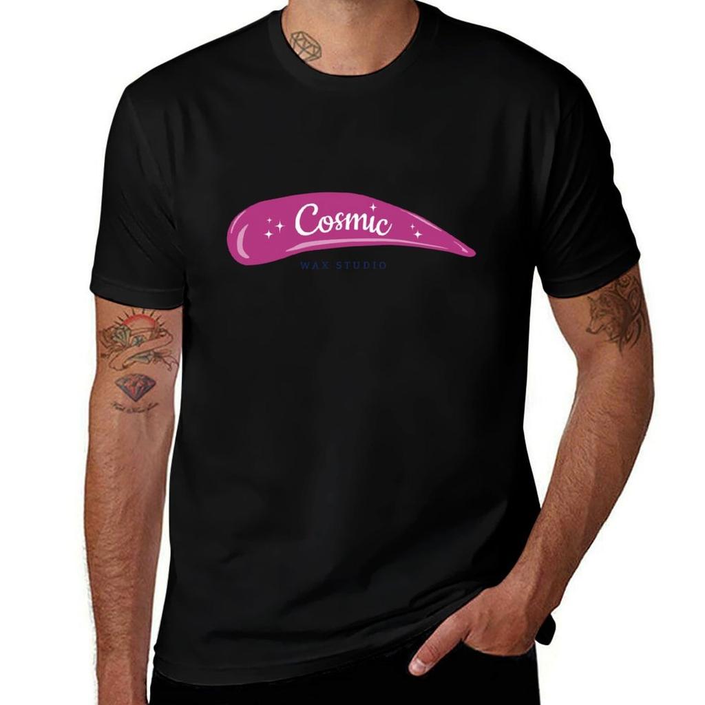 Cosmic Wax Studio Pink Wax Smear Tshirt High Elasticity Sports Tee Shirt