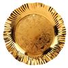 Round Gold Serving Tray 20cm Fanshaped Wavy Shape Stainless Steel Gold Round Tray Gold Candy Dish